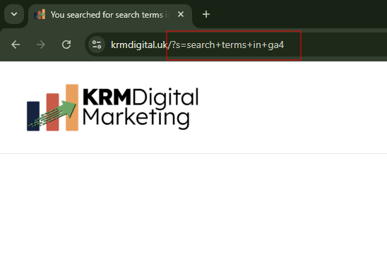 URL query parameter for search terms