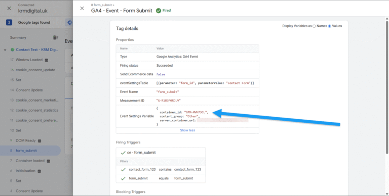 Container ID in Debug Mode